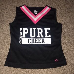 GTM Sportswear Black Cheerleader Top